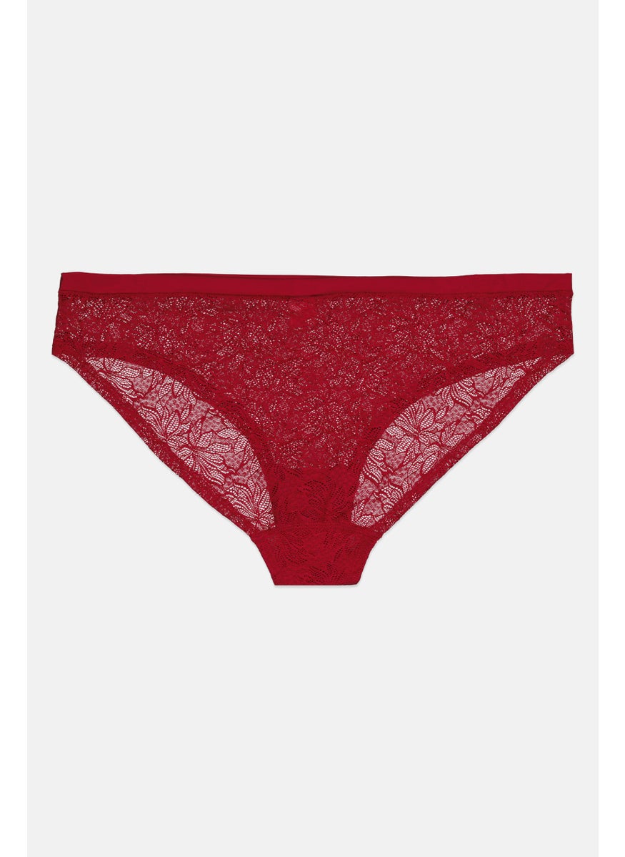 TRIUMPH - Women Textured Pull On Panties, Maroon - Image 1