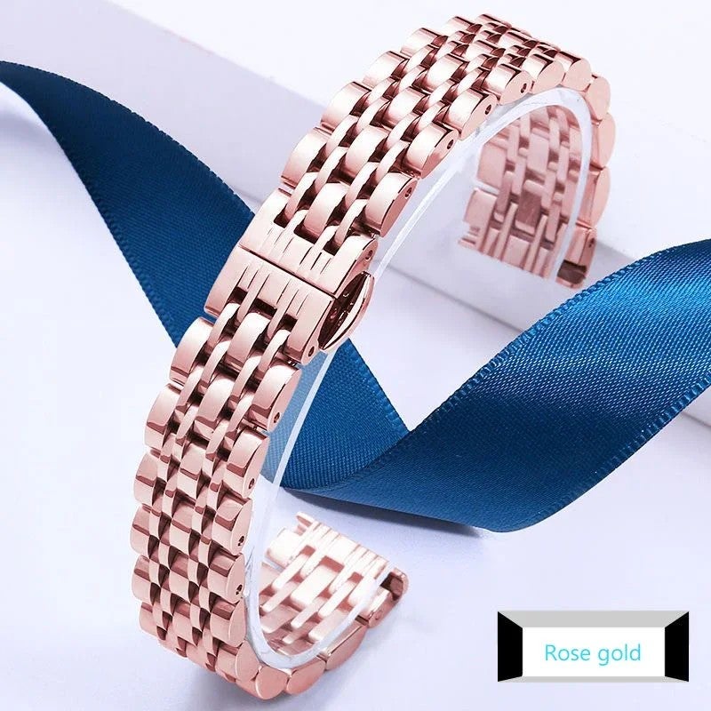 Bluejw 10 12 14 16 18 20 22mm Butterfly Buckle Solid 316 Stainless Steel Watch Band Bracelet - Premium Replacement Strap - Image 1