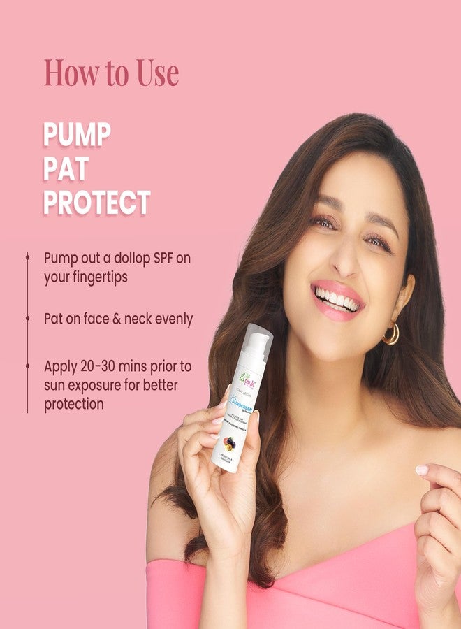 La Pink Ideal Bright Sunscreen SPF 50 PA++++ UVA + UVB | 5% Niacinamide, White Haldi, Water & Sweat Resistant, Prevent Tan, No White Cast, Microplastic Free, All Skin Types - 30g - Image 3