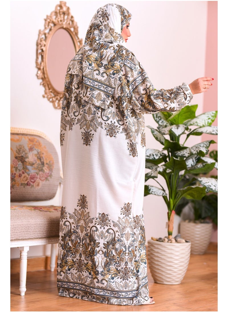 ماركة غير محددة - إسدال صلاة مع حجاب متصل يلبس 60/120 كيلو - Image 1