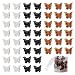 XIEHE 50 Packs Assorted Color Butterfly Hair Clips Beautiful Mini Butterfly Hair Clips Hair Accessories for Women and Girls Black brownwhite - Image 2