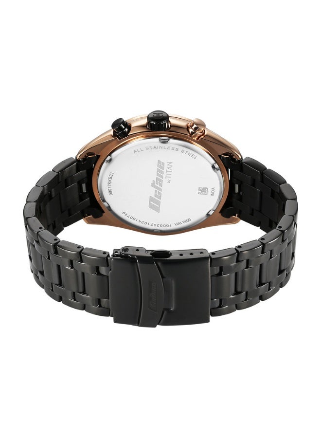 TITAN Octane Quartz Chronograph with Date Black Dial Black Stainless Steel Strap Watch for Men - 90077KM06 - Image 5