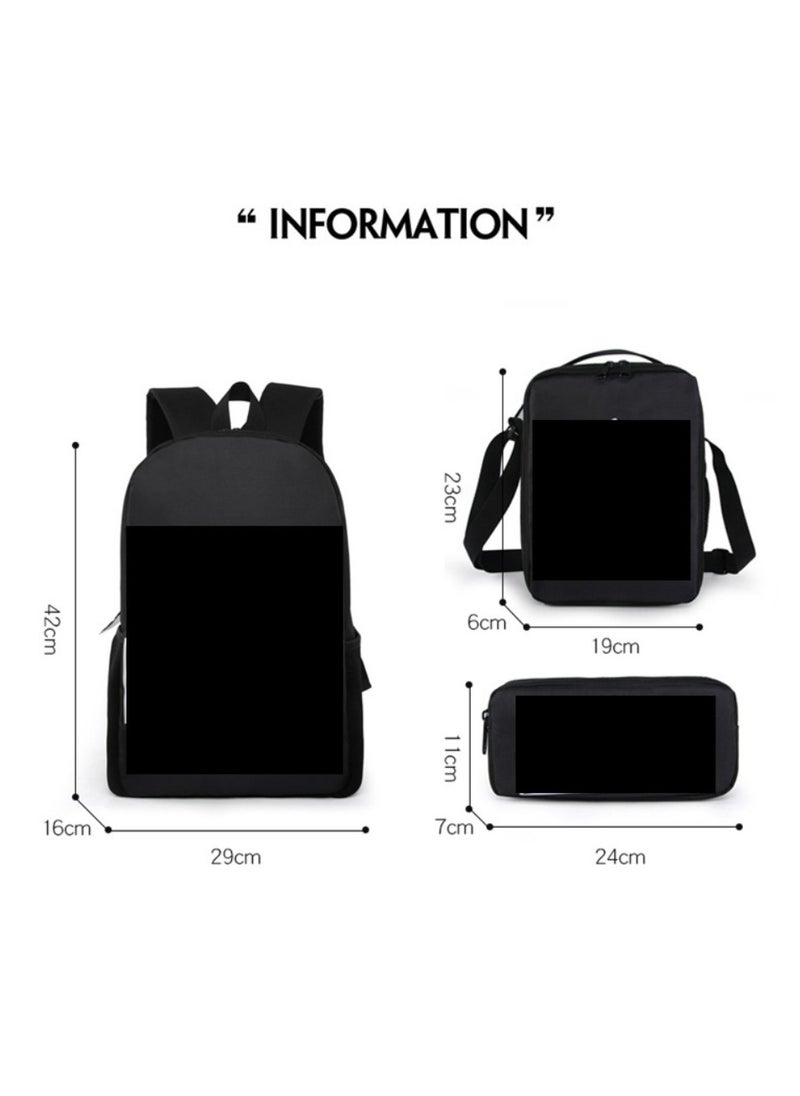 Generic - Cartoon anime backpack for primary and secondary school students, large capacity casual lightweight backpack, cartoon shoulder bag, pencil case, pencil case, and pencil case - Image 1