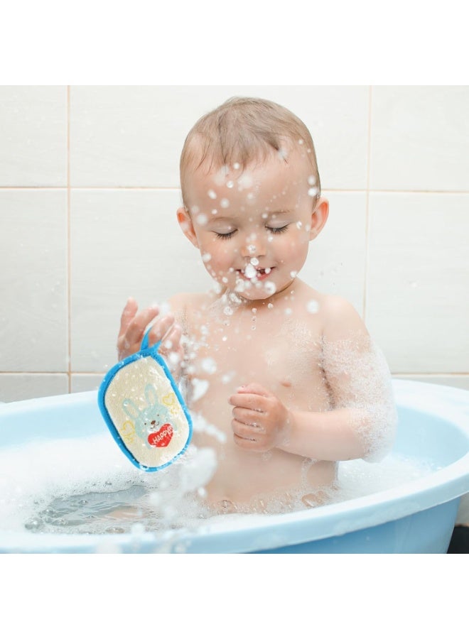 3 Pack Baby Bath Sponges, Cartoon Animal Shower Scrubbers, Soft Exfoliating Bath Towel for Infant Bathing, Easy Grip and Clean, Fox, Frog, Rabbit - Image 5