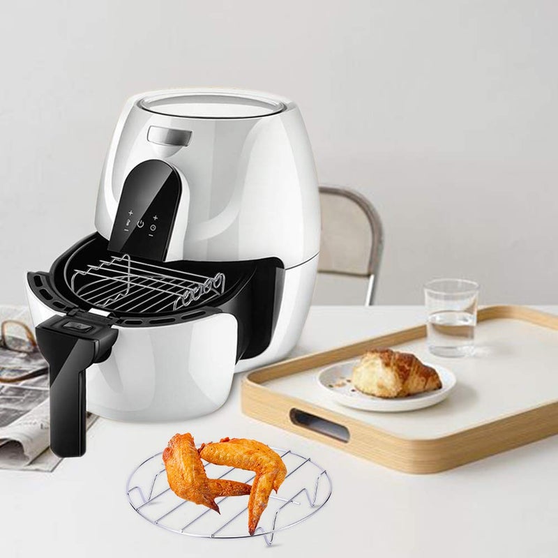 Sik Air Fryer Accessories 5Pcs For Gowise Cosori Philips Ninja Air Fryer  Fit 3.2- 5.8Qt Deep Hot Air Fryer With Skewer Rack Metal Holder  Toast Rack  Oil Brush  Food Tong  Dishwasher Safe Bpa Free - Image 5