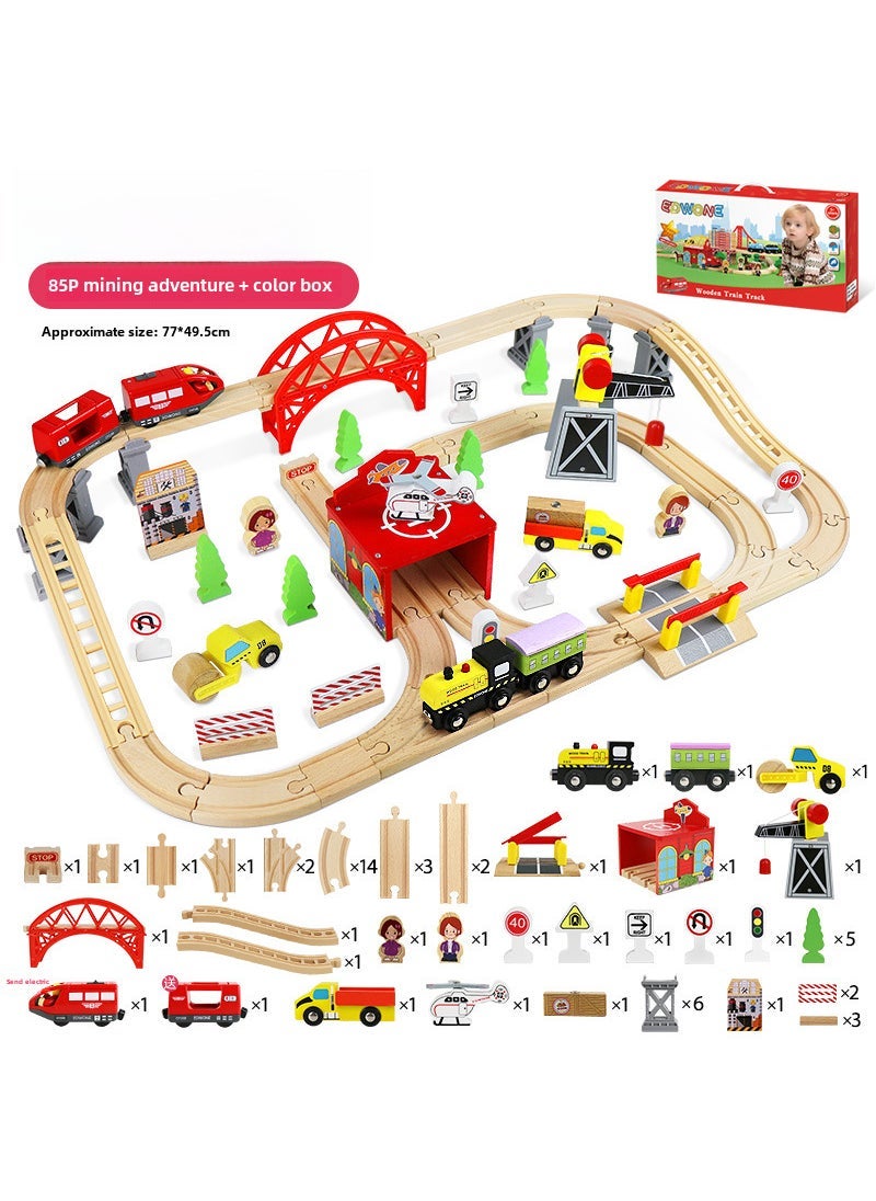 EDWONE70P Beechwood Train Track Set for Kids 85P mining adventure color boxed E21A12 