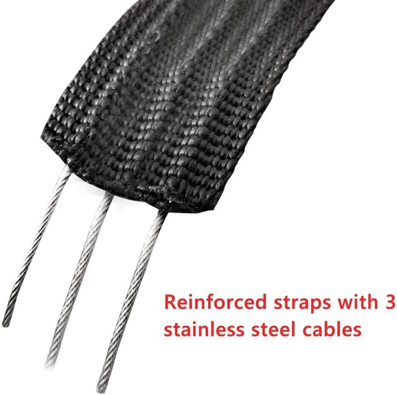 DORSAL Surf Locking Theft Resistant Roof Rack Pad Tie Down Straps 10' Black - Image 2