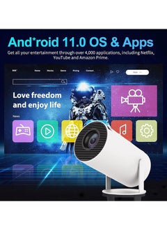 ELTRAZONE Portable All-in-One Smart Mini Projector with 20000+ Retro Games Dual Wireless Controllers Full HD 130 Inch Display Auto Keystone 180° Flip Android 11 Bluetooth 5.0 2.4G 5G WiFi for Home and Outdoor Entertainment  - Image 5