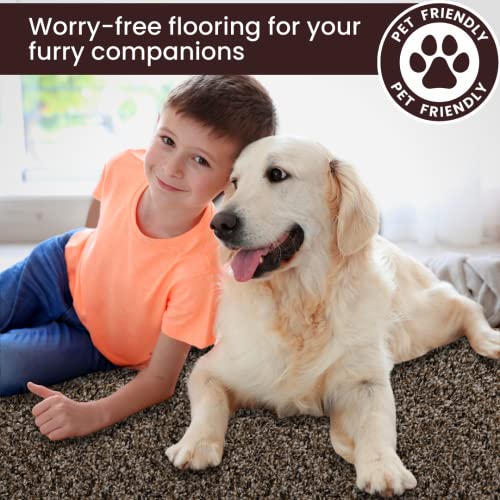 SMART SQUARES THE SIMPLE FLOORING SOLUTION Smart Squares in A Snap Premium Made in The USA Carpet Tiles 8x8 Inch, Soft Padded, Seamless Appearance, Peel and Stick for Easy DIY Installation (383 Rustic Charm, Sample) - Image 5