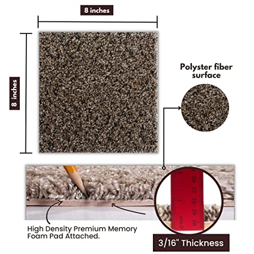 SMART SQUARES THE SIMPLE FLOORING SOLUTION Smart Squares in A Snap Premium Made in The USA Carpet Tiles 8x8 Inch, Soft Padded, Seamless Appearance, Peel and Stick for Easy DIY Installation (383 Rustic Charm, Sample) - Image 2