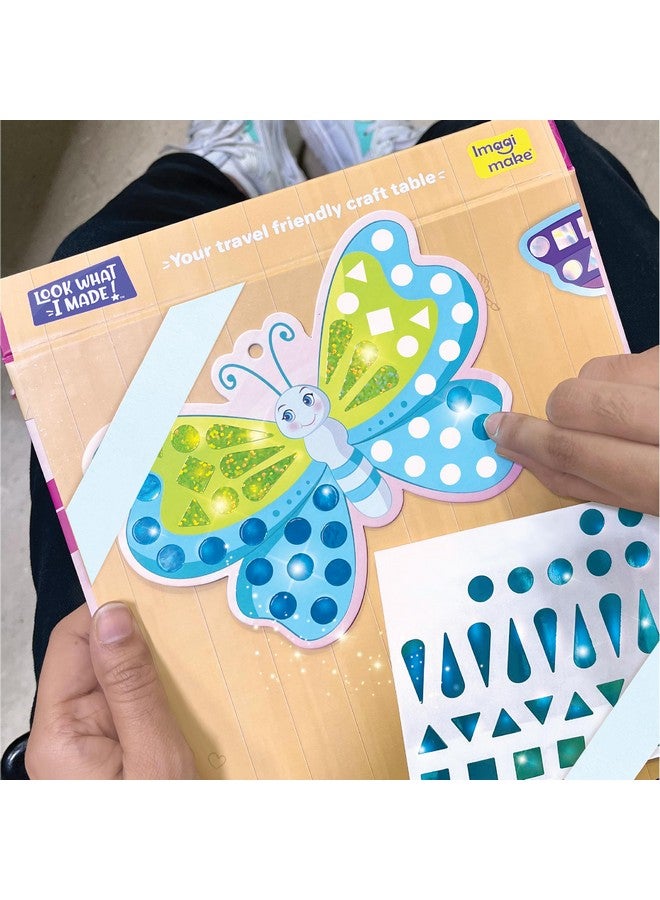 Imagimake مجموعة فنون الأطفال من إيميجيميك - فراشة وببغاء بمرايا موزاييك | مجموعة حرف يدوية | ملصقات فويل للأطفال | مجموعة موزاييك | ألعاب سفر | هدية عيد ميلاد للبنات والأولاد من أعمار 3،4،5،6،7،8 - Image 2