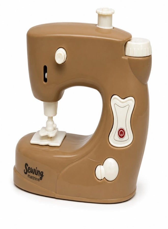Breatoi Kids Kitchen Appliances Toy Set with Light & Sound Effects (Sewing Machin Household Play Set (Brown)) - Image 3