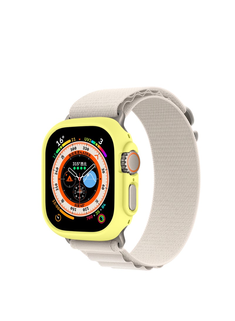 GULFLINK PC Half Case Protector frame Compatible with Apple Watch Series 8 ULTRA 49 mm Yellow  - Image 5