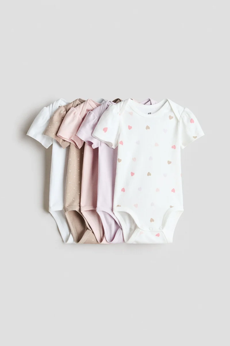 H&M 5-pack cotton bodysuits
