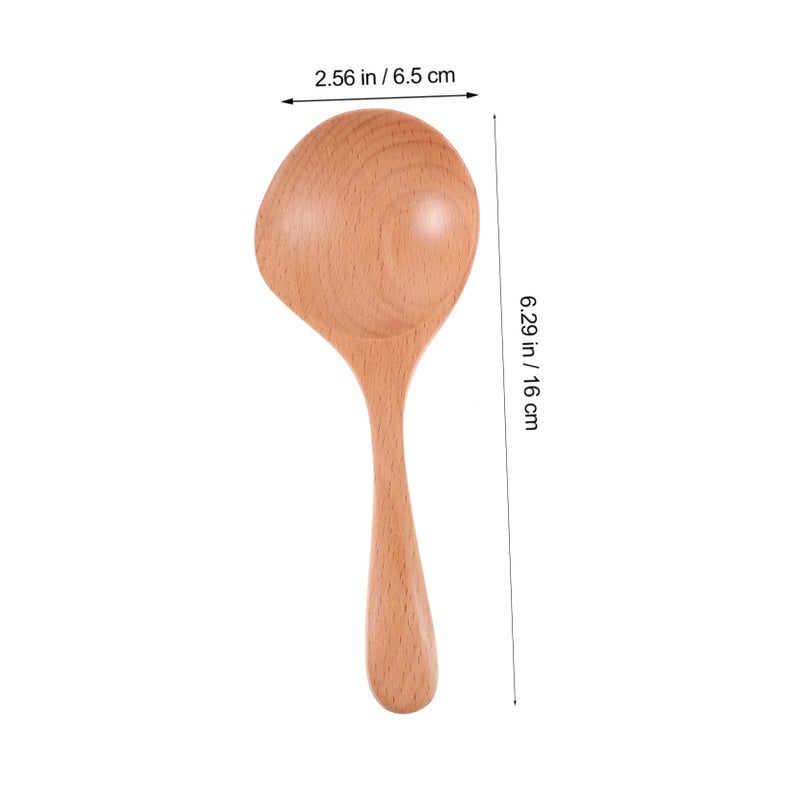 Small Wooden Soup Ladle Chinese Cooking Spoon Tasting Scoop Serving Utensil - Image 3