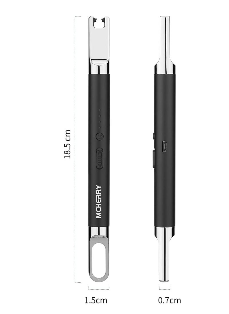Mcherry Electric Plasma Lighters Set Of 2, Usb Rechargeable Electronic Arc Lighter With Safety Lock, Long Reach Electric Usb Lighter For Bbq, Gas Stove, Kitchen, Fireworks  - Image 2