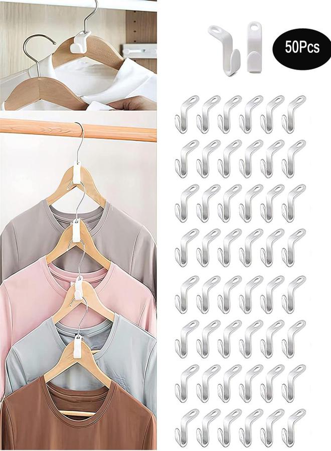 Clothes Hanger Connector Hooks - Super Space Saving for Closet - Heavy Duty Cascading Hanger Extender Hooks - Plastic Closet Hanger Organizer - 20 pcs - KataKeet Store  - Image 1
