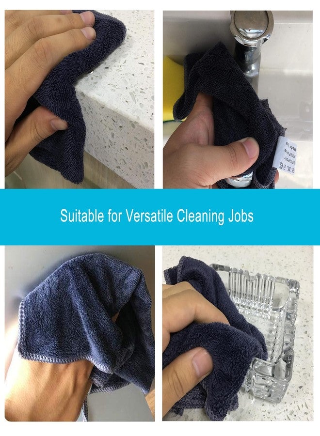 SURPRISE PIE Microfiber Dish Cloth Kitchen Cleaning Rags Car Wash Drying Towel Rags High Absorbent Lint Free Streak Free 12" x 12" 12 Pack (Grey - Image 4