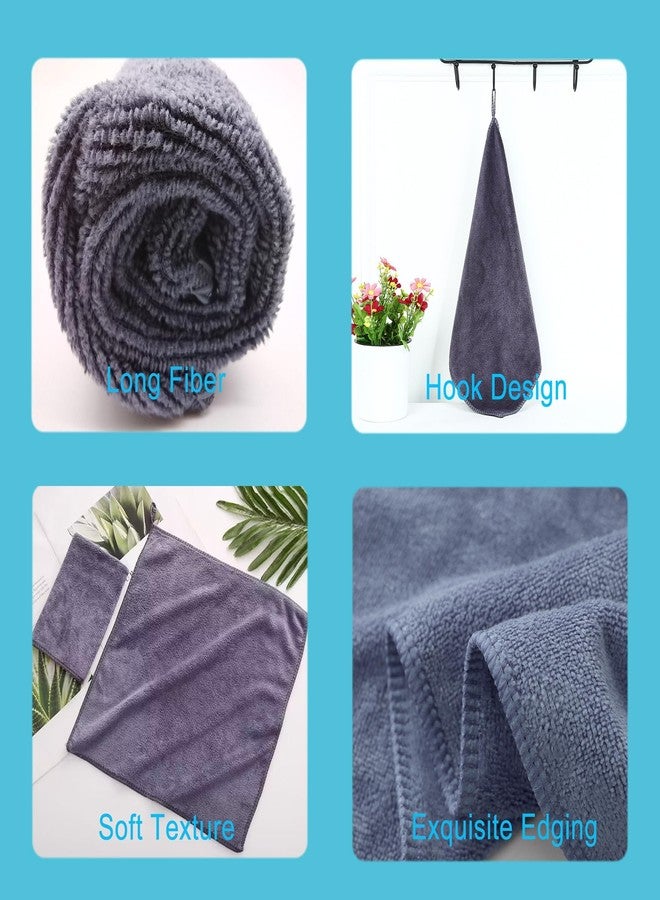 SURPRISE PIE Microfiber Dish Cloth Kitchen Cleaning Rags Car Wash Drying Towel Rags High Absorbent Lint Free Streak Free 12" x 12" 12 Pack (Grey - Image 3