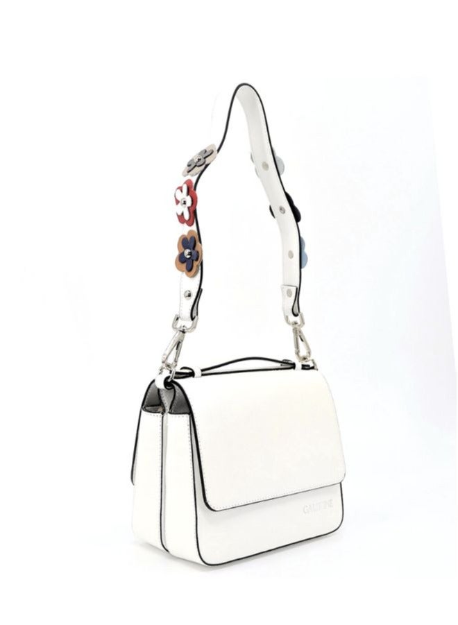 Galitzine GALITZINE Elegant and Timeless Premium Leather Handbag, Stylish and Durable for any occasions, White - Image 3