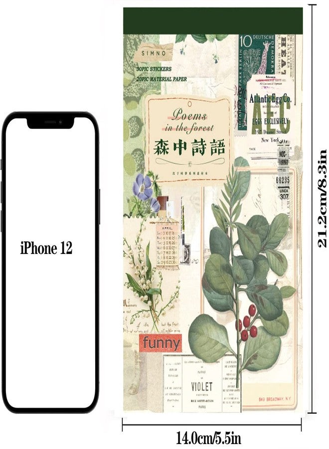 Auguro Vintage Ephemera Stickers Scrapbook Sticker Book with 439 Stickers and 20 Scrapbook Papers Sticker Book for journaling Aesthetic Stickers for journaling Stickers Vintage - Image 5