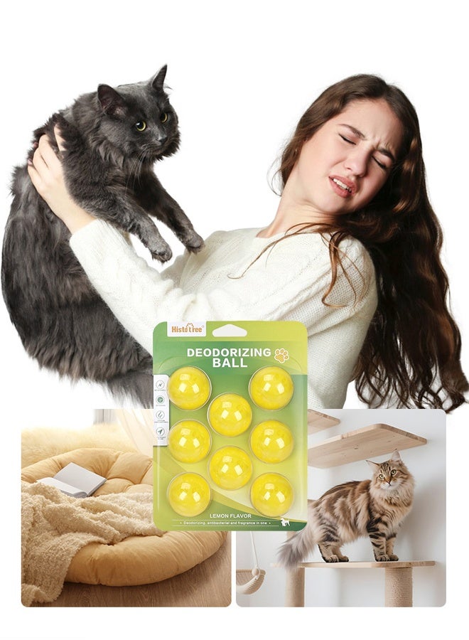 Histotree Lemon Scent Deodorizing Balls, 8-Pack Odor Eliminator Balls for Home, Car & Pet Areas – Antibacterial & Fresh Scent in One - Image 4