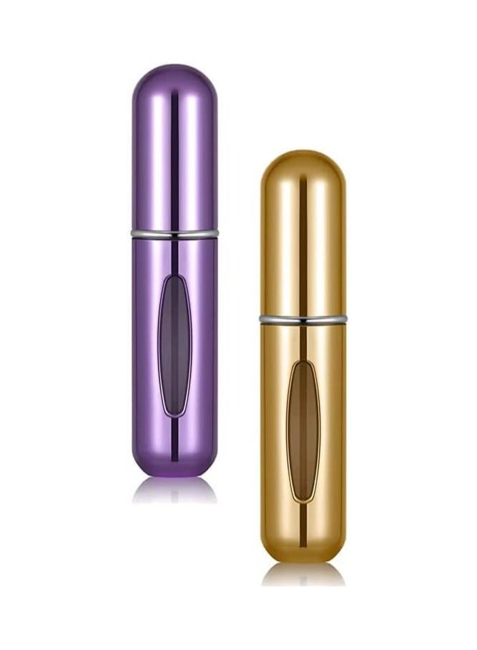 Portable Mini Refillable Perfume Atomizer Bottle Atomizer Travel Size Spray Bottles Accessories Portable Mini Travel Decant Sprayer Refiller Bottle_Multicolor (Pack of 2) - Image 2