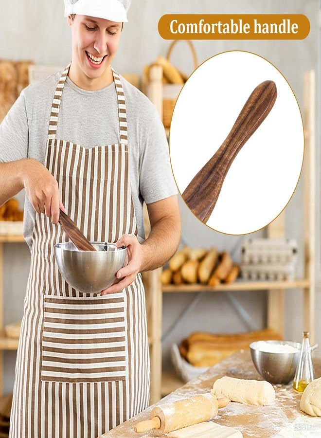 Zelphvt Wooden Smooth Spurtle for Sourdough Starter Spurtle Spatula for Sourdough Starter Non-Scratch Dough Scraper and Mixing Tool Wood Bread Spatula for Cooking Utensils Mixing, Jar Scraping, Baking - Image 5