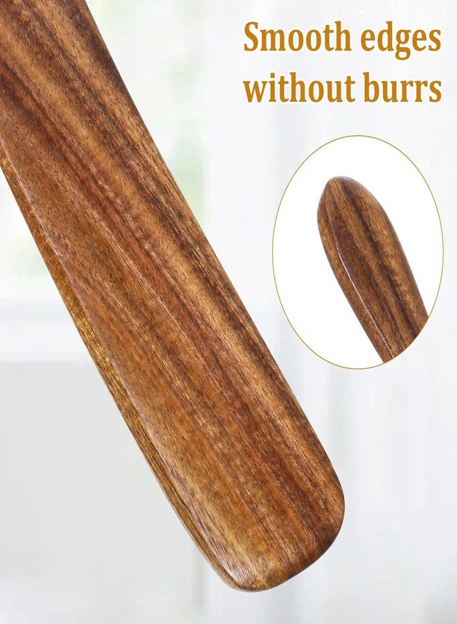 Zelphvt Wooden Smooth Spurtle for Sourdough Starter Spurtle Spatula for Sourdough Starter Non-Scratch Dough Scraper and Mixing Tool Wood Bread Spatula for Cooking Utensils Mixing, Jar Scraping, Baking - Image 3