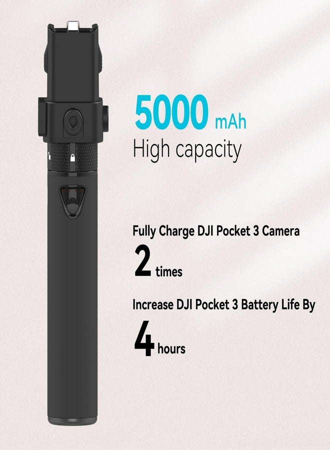 Smatree Portable Osmo Pocket 3 Power Stick (Power Bank) Compatible for DJI Osmo Pocket 3, Handheld Smartphone Holder Mount Pocket Bracket Set with Tripod for Osmo Pocket 3 - Image 3