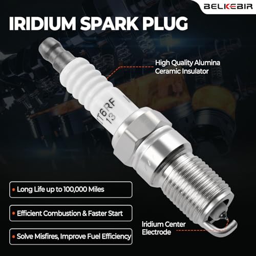 BELKEBIR Set of 4 Ignition Coil Packs & Iridium Spark Plugs Compatible with 2.0L 2.5L 2009-2020 Ford Escape Fusion C-Max Transit, Lincoln MKZ, 2009-2011 Mazda Tribute, Mercury Mariner Milan Replace FD505 UF621 - Image 5