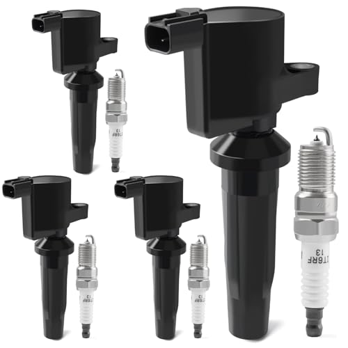 BELKEBIR Set of 4 Ignition Coil Packs & Iridium Spark Plugs Compatible with 2.0L 2.5L 2009-2020 Ford Escape Fusion C-Max Transit, Lincoln MKZ, 2009-2011 Mazda Tribute, Mercury Mariner Milan Replace FD505 UF621 - Image 1
