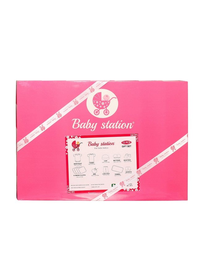 Baby Station 13 Pcs Baby Gift Set Set (Pink) - Image 4
