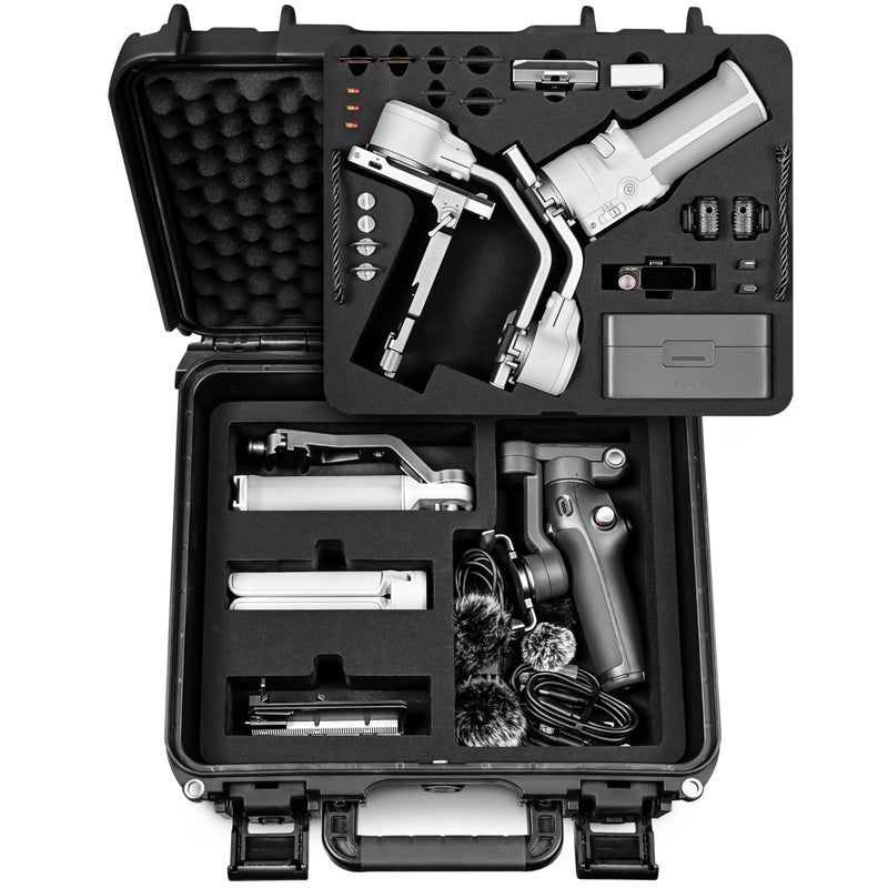 Lekufee Waterproof Hard Carrying Case for DJI RS 4 Mini Combo Gimbal Stabilizer DJI Mic 32Mic Mini and More AccessoriesCase Only - Image 2