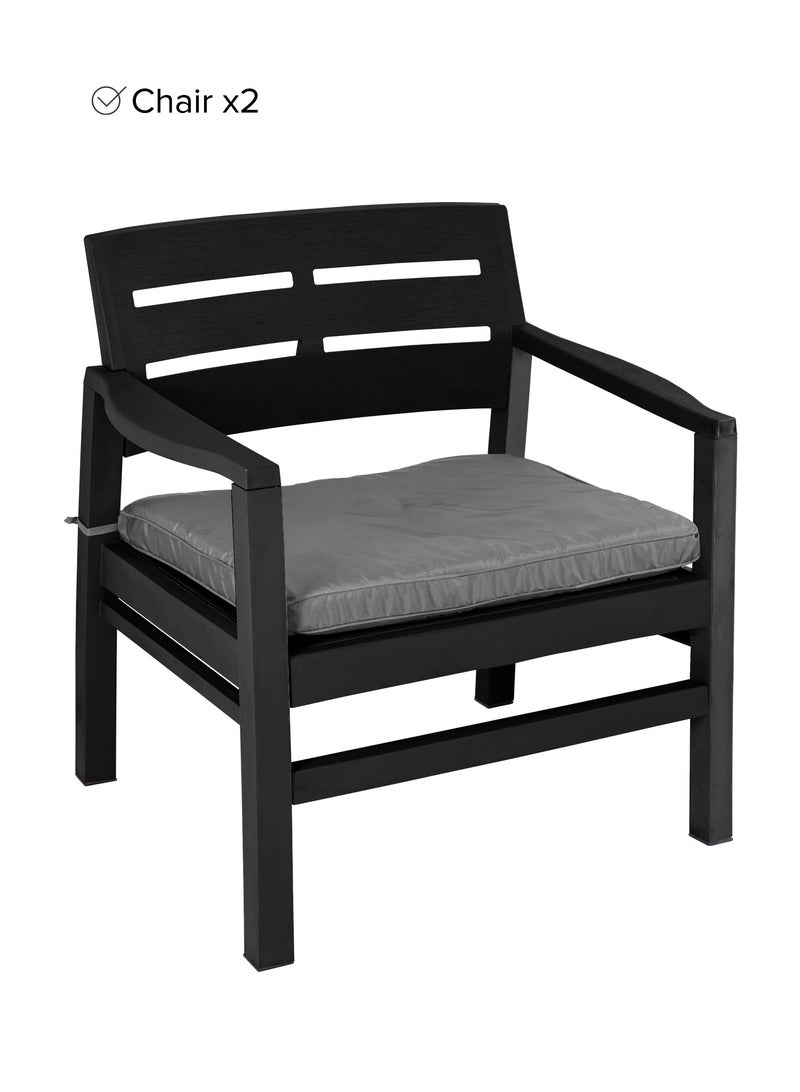 Helal Sofa  Modern Wood Set for 5 Person black - Image 4
