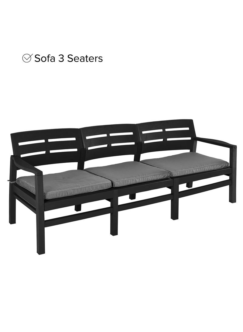 Helal Sofa  Modern Wood Set for 5 Person black - Image 3