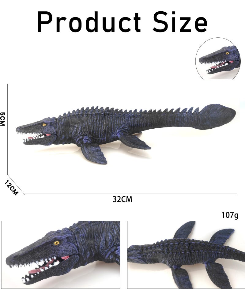 KalamkariX Mosasaurus Toys, Dinosaur Toys, Toys with Movable Mouth, Realistic Mosasaurus Figure for Educational Play, Decorative Display, Party Favors ﻿ - Image 2