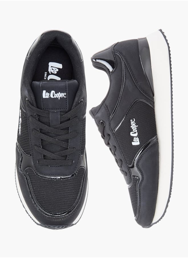 Lee Cooper Women's Mesh Sneakers with Lace-Up Closure  - Image 1