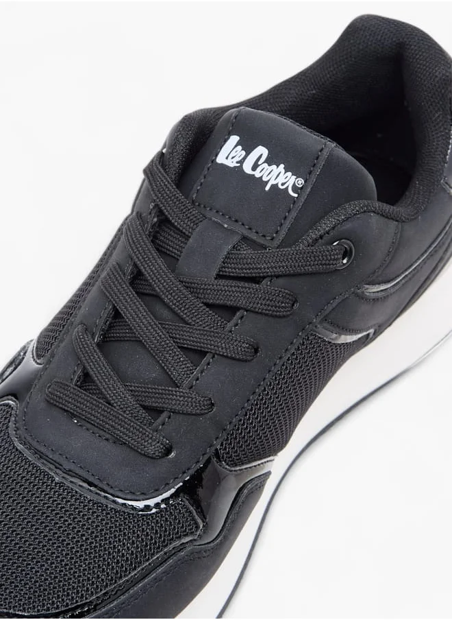 لي كوبر Women's Mesh Sneakers with Lace-Up Closure