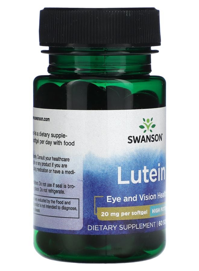 SWANSON Lutein High Potency 20 mg 60 Softgels - Image 2