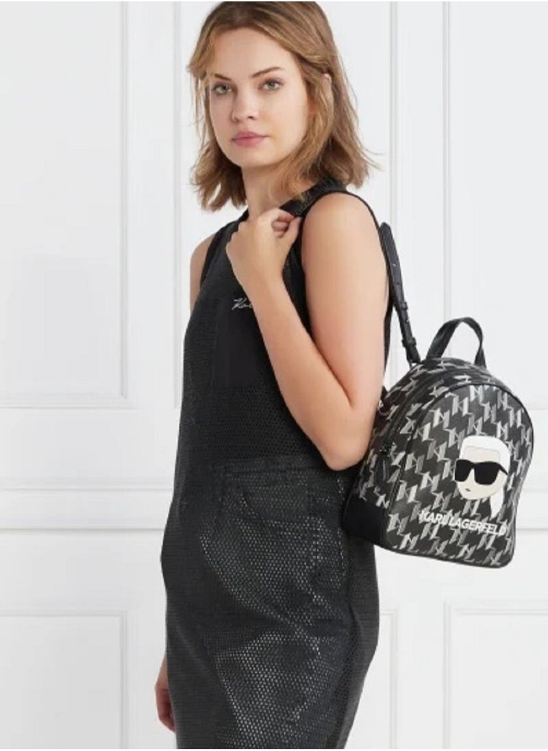 Karl Lagerfeld Paris - Karl Lagerfeld Small K/Ikonik Monogram Backpack in Faux Leather - Image 1