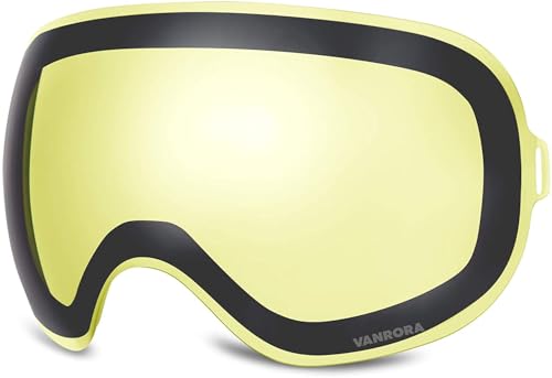 VANRORA X-Mag Ski Goggles Replacement Lens, Yellow Lens - Image 1