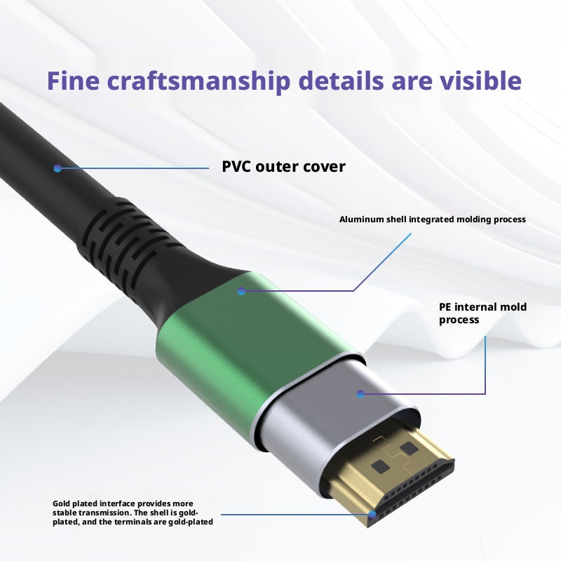 كابل HDMI 2.1 بدقة 8K 60Hz للتلفزيون والبروجكتر والكمبيوتر المحمول والشاشة - Image 4