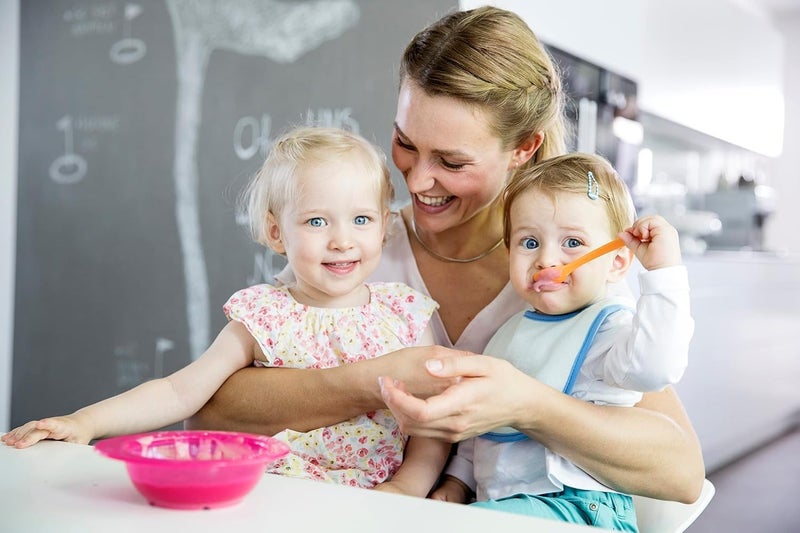 nip Multi-color available build Soft-Tip Baby Feeding Spoon Set, Pack of 5 – Easy Hold Weaning Spoons for Infants 4 Months+, Dishwasher Safe Utensils with Soft Edges for Self-Feeding and Food,Made in Germany,Multicolor All need matching options - Image 3
