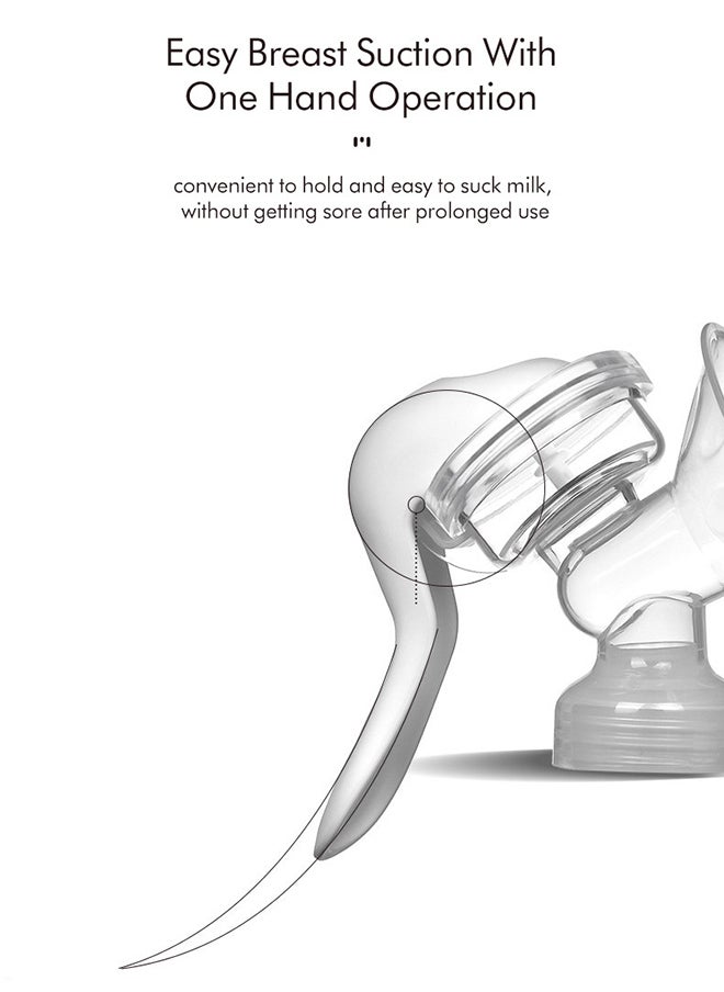 kiddoz Manual Breast Pump, Silent Suction, Food-Grade Pp Material, 150Ml Capacity, Non-Toxic And Odorless, 190G Lightweight Design  - Image 4