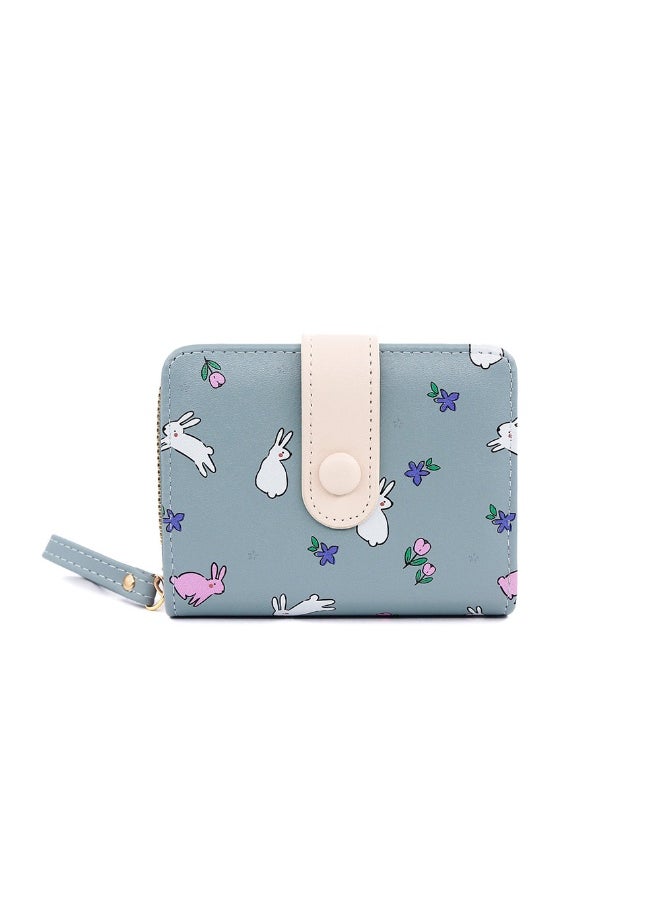 NIBEMINENT Girl's Purse Student Zipper Coin Purse Women's Short Purse Three Fold Coin Bag Multi-card Bag  - Image 3