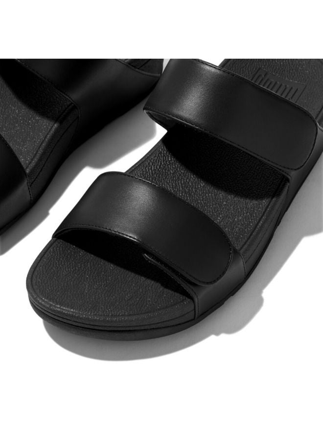Fitflop Ladies Lulu Leather Slides FV6-090 Black - Image 3