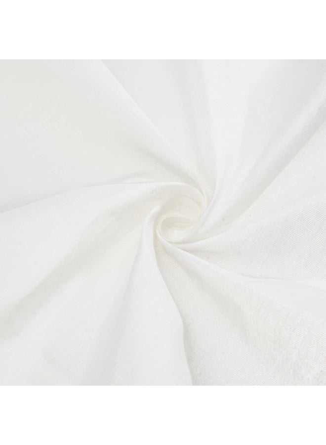 Kuber Industries Cotton Premium Collection Handkerchief|Easy Wash & Premium Cotton Fabric|Plain & Solid Color|Size 42 x 42 CM Pack of 6 (White) - Image 2