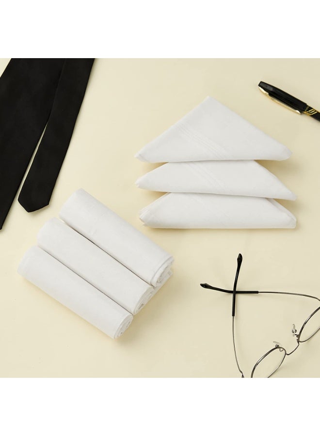 Kuber Industries Cotton Premium Collection Handkerchief|Easy Wash & Premium Cotton Fabric|Plain & Solid Color|Size 42 x 42 CM Pack of 6 (White) - Image 3