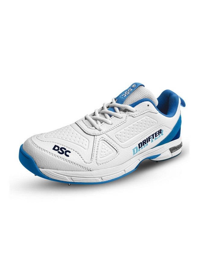 دي أس سي حذاء كريكيت DSC Drifter، اللون - Bl23، المقاس 9، للرجال، أبيض وأزرق - Image 1